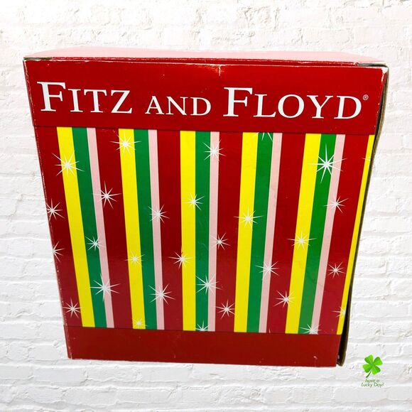 Fitz and Floyd Snowflake and Jake Candy Dish Bowl Christmas Reindeer Serving - Picture 5 of 16